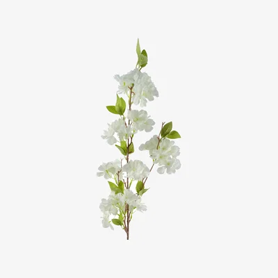 The Range White Artificial Blossom Stem - 100cm White Blossom Stem