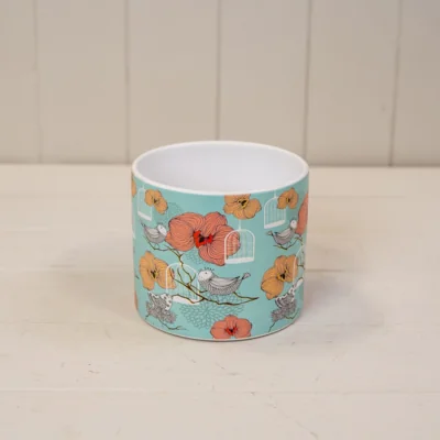 The Range Classic Teal Floral Bird Cage Pot - Multi