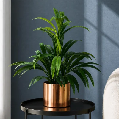 The Range Premium Artificial Bamboo Plants - Bamboo Copper Planter / 40.0cm / Bamboo
