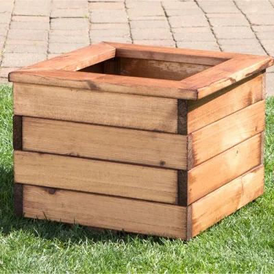 The Range 4pc Regular Square Planter Set - Brown