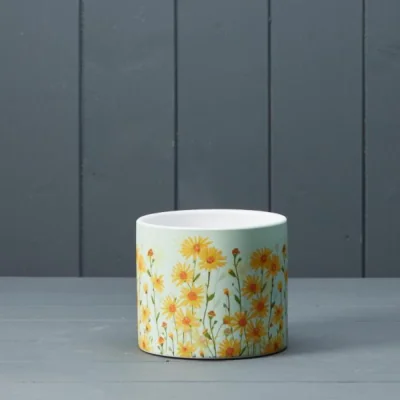 The Range Yellow Daisy Field Pot Plant pot - Multi