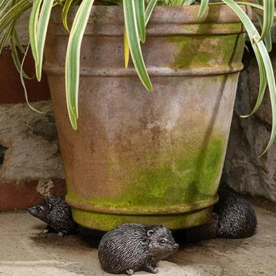 The Range Hedgehog Plant Pot Feet - Set of 3 - Antique Bronze