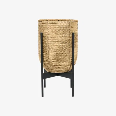 The Range Seagrass Planter on Metal Stand - Natural