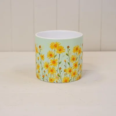 The Range Rustic Yellow Daisy Field Pot Plant pot - Multi