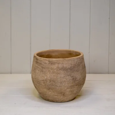 The Range Sturdy Grey Cement Planter for Home Decor - Brown