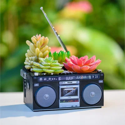 The Range Mini Radio Planter Pots - Design 3