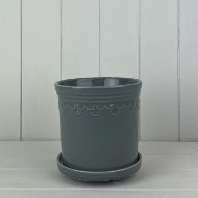 The Range Grey ClassicSaucer Pot Plant pot - Grey