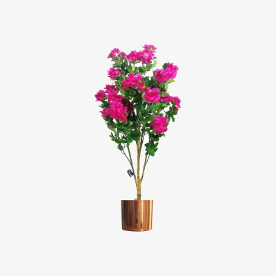 The Range Luxury Flowering Artificial Trees - Pink Copper Planter / 105cm / 50cm