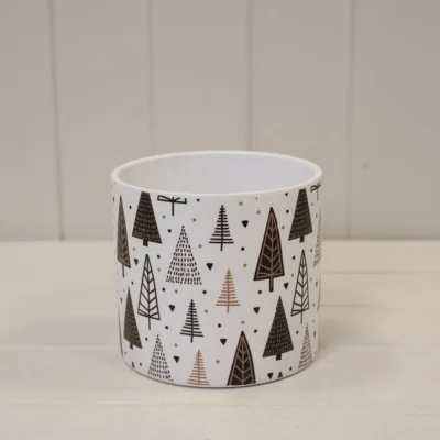 The Range Rustic White Festive Tree Pot Plant pot - White