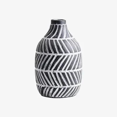 The Range Nordic Ceramic Hydroponics Flower Plant Vase Pot  - Black