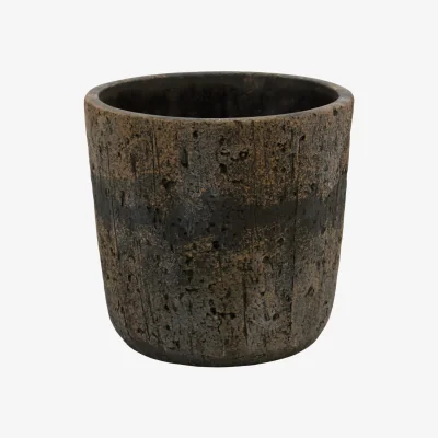 The Range Stoneware Plant Pot - Brown / 16.5cm