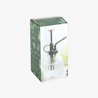 The Range Vintage Ribbed Glass Plant Mister For Indoor Gardens - Natural