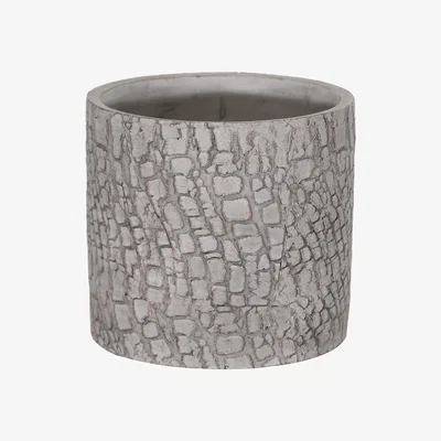 The Range Arica Cylinder Pot Cover - Grey / 13cm
