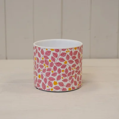 The Range Sturdy Pink Finish Leaf Pot Plant pot - Pink