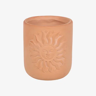 The Range Terracotta Sun Plant Pot - Terracotta