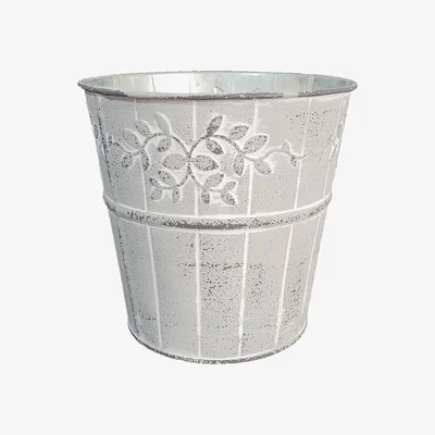 The Range Zinc Plant Pot - Grey / 14.5cm