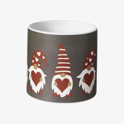 The Range Elf Print Indoor Plant Pot - Black / 12.5cm