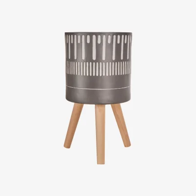 The Range Darnell Large Black And White Finish Planter - Black & White