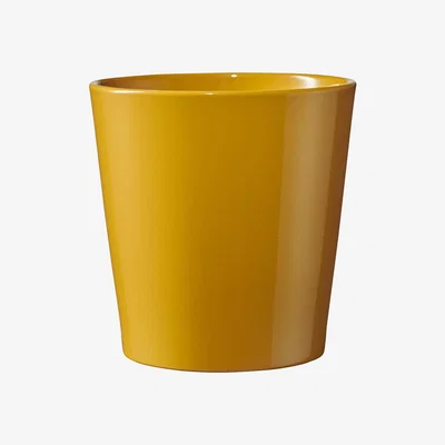The Range Dallas Breeze Shiny Cover Pot  - Mustard  / 15cm