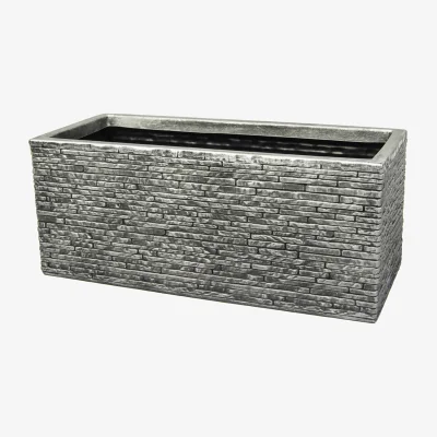 The Range Brick Effect Trough Planter 60cm - Grey