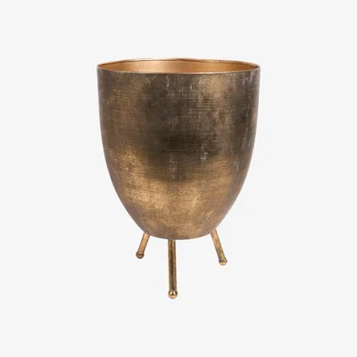The Range Gold Large Planter - Gold