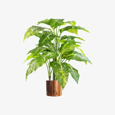 The Range Artificial Decorative Tree Metal Planter - Green