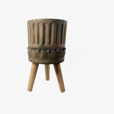 The Range 40cm x 21.5cm Zandi Roman Composite Large Planter - Brown