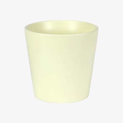 The Range Ceramic Matt Cream Indoor Plant Pot - 15cm