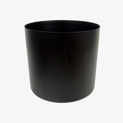 The Range Leaf Metal Planter Plant Pot Black - Black