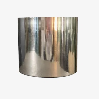 The Range Leaf Metal Plant Pot with Polished Silver Finish - Silver