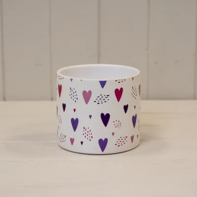The Range Classic Cream Carved Love Heart Pot Plant pot - Multi