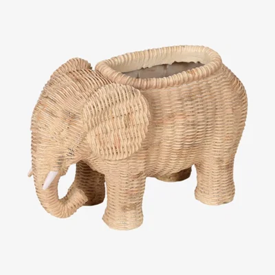 The Range Elephant Wicker Planter