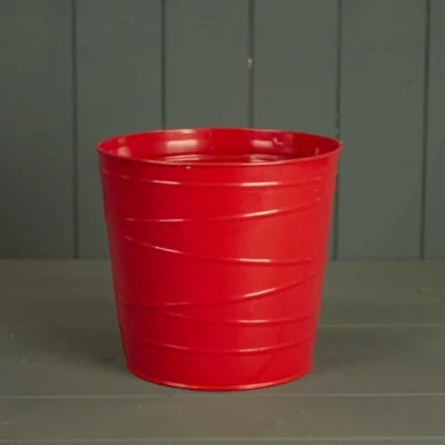The Range Rustic Red Zinc Pot Plant pot for Home Decor - Red