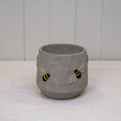 The Range Rustic Grey Cement Bee Planter - Grey