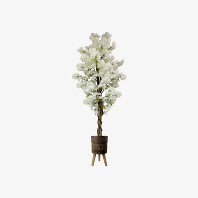 The Range Pegdev Cherry Blossom Tree with Elephant Planter 150cm - White