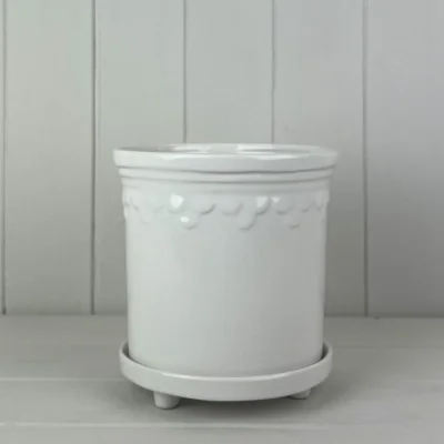 The Range Classic White Saucer Pot Plant pot - White