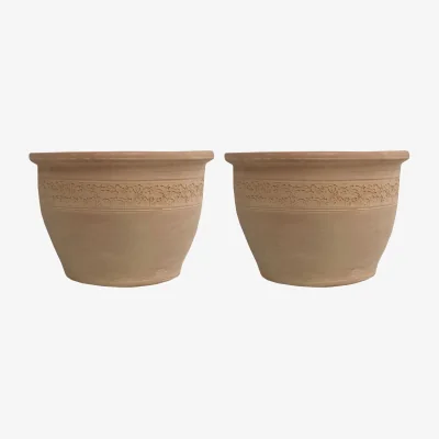 The Range Pack of 2 Terracotta Planters