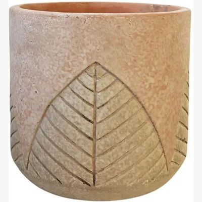 The Range Rustic Leaf Design Indoor Plant Pot - 12 cm / 12cm