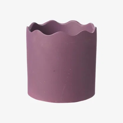 The Range Indoor Ceramic Wave Pot - Berry / 17.5cm