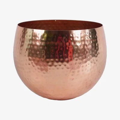 The Range Large Metal Hammered Planter - Copper - Bronze