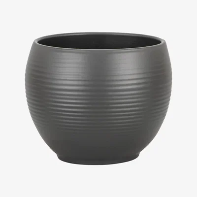 The Range Manacor Ceramic Pot Cover - Anthracite / 20cm