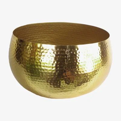 The Range X-Large Metal Hammered Planter - Gold - Yellow