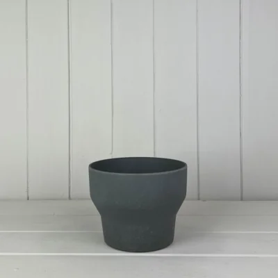 The Range Grey Earthy Anthracite Bamboo Minimalist Pot - Grey