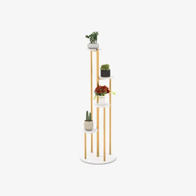 The Range Indoor Metal Plant Stand - White
