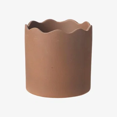 The Range Indoor Ceramic Wave Pot - Brick / 13.5cm