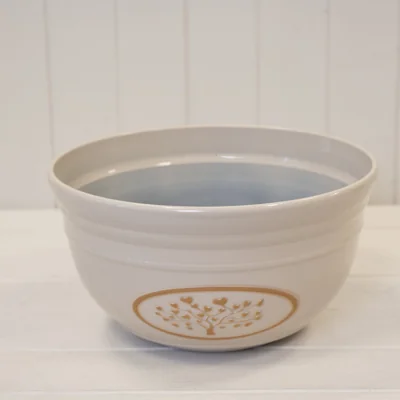 The Range Cream Round Love Heart Tree Bowl Recycled Plastic Planter - Cream