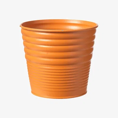 The Range Set of 3 Tin Indoor Plant Pots - Tango