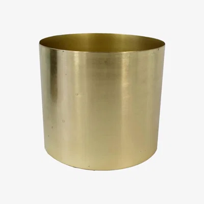 The Range Leaf Modern Metal Planter - Gold