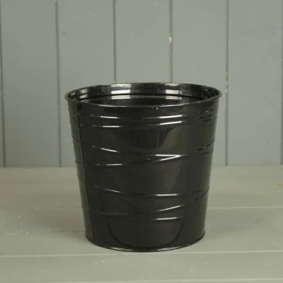 The Range Charming Black Zinc Pot Plant pot - Black