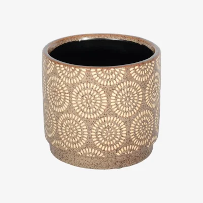 The Range Brown Hortus Linea Pot Ceramic - Brown